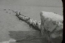 Dilapidated old wood pier